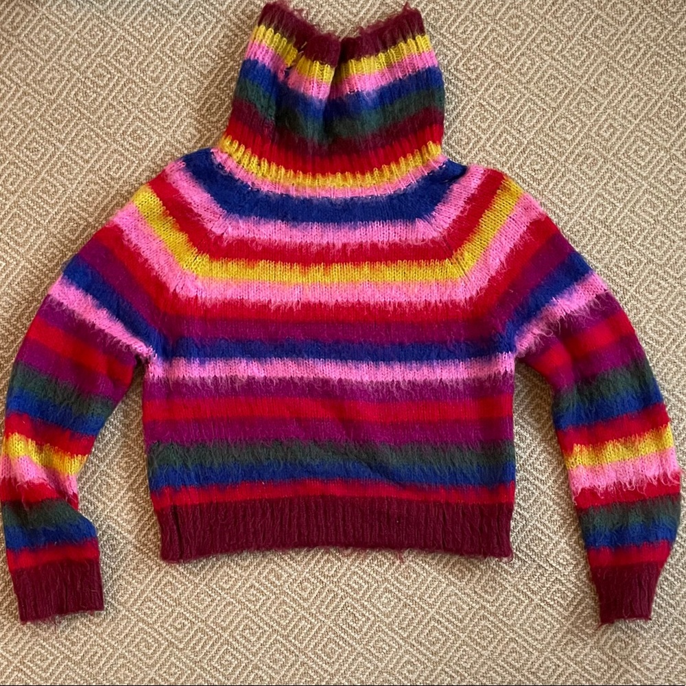 Rainbow Turtleneck Sweater